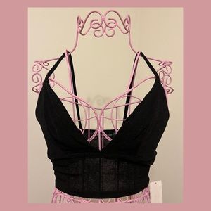 Urban Outfitters Black Crop Tank Top